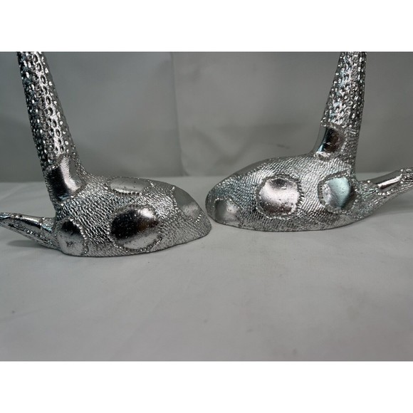 Set Of Vtg Poompuhar Indian‎ Folk Art Decorative Giraffes Silver Tone 7.5” - Picture 10 of 14